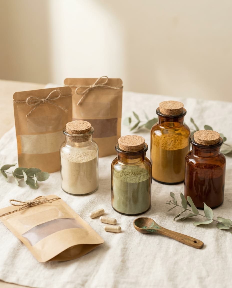 Sample-Pouches und Apotheker-Gläser für DTC-Brands